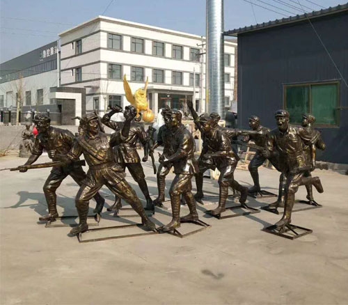 铸铜红军人物雕塑
